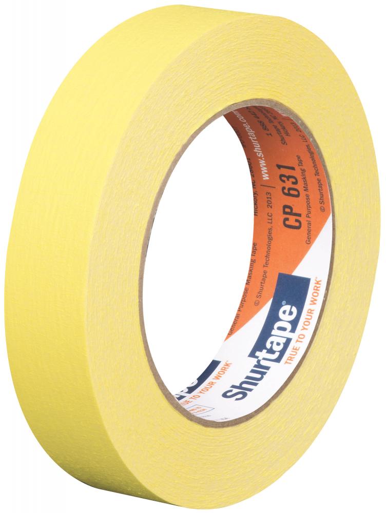 CP 631 General Purpose Grade Masking Tape - Yellow - 4.5 mil - 24mm x 55m - 1 Ca
