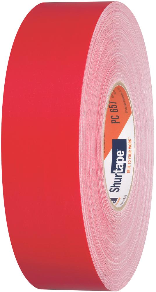 PC 657® Heavy Duty, Co-Extruded Cloth Duct Tape - Red - 14.5 mil - 48mm x 55m -