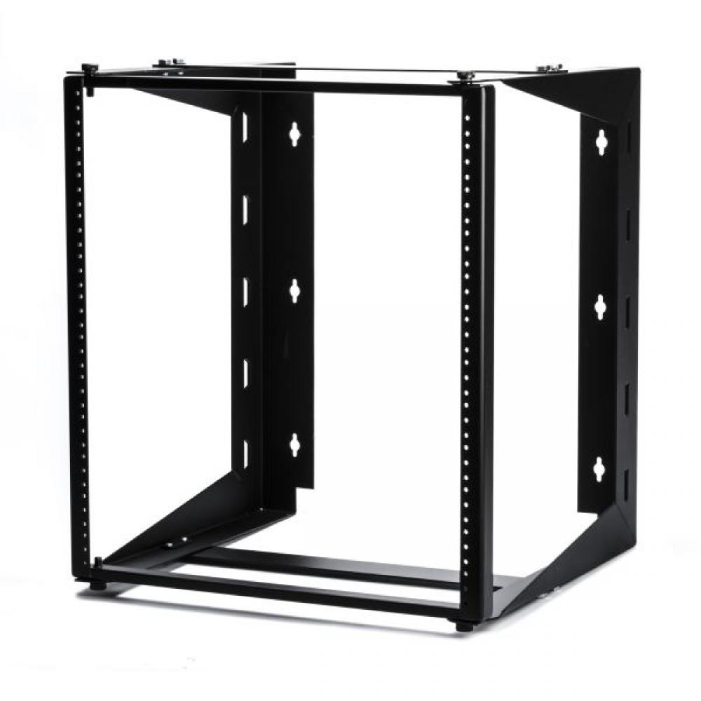 Wall Mount Swing-Out Rack, 12U, 18.0&#34; Depth, Steel, Black, 1