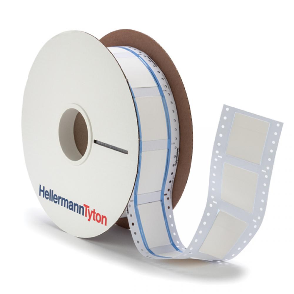 ShrinkTrak Labels, 2-Sided, 2-Slit, Halogen Free, 0.63&#34; x 2.