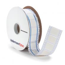 HellermannTyton 553-60007 - ShrinkTrak Labels, 2-Sided, Unslit, Halogen Free, 1.97" x 1.