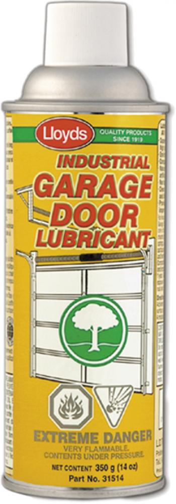 Garage door lubricant for all metal alloy ball bearing rollers in a c-channel rollup door