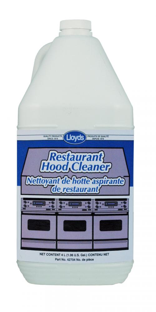 Concentrated cleaner for restaurant hoods, grills and deep fryers