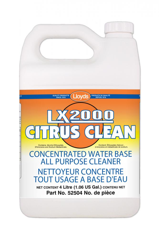 Citrus water soluble concentrated cleaner degreaser