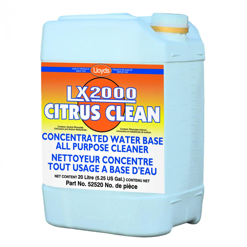 Citrus water soluble concentrated cleaner degreaser