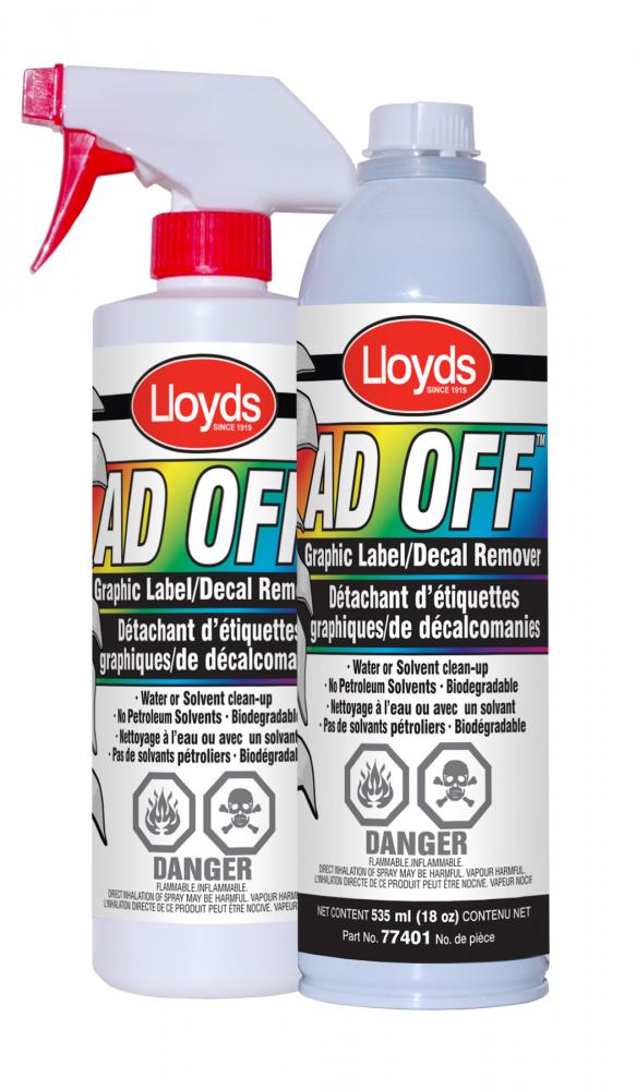 Removes adhesive and residue from self adhesive stickers and applied graphics