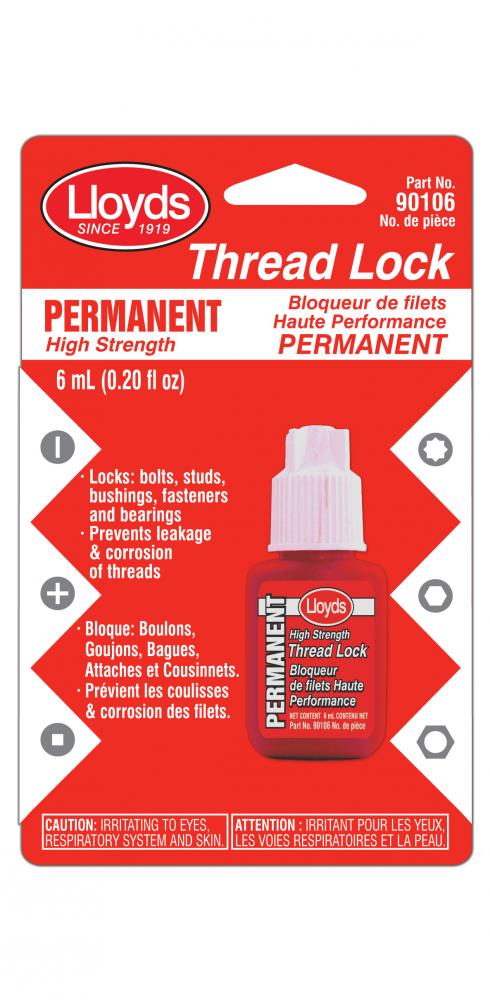 Permanent high strength thread lock