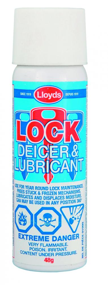 Lock De-Icer Lubricant Lock de-icer and lubricant - 48 g (2.5 oz) aerosol