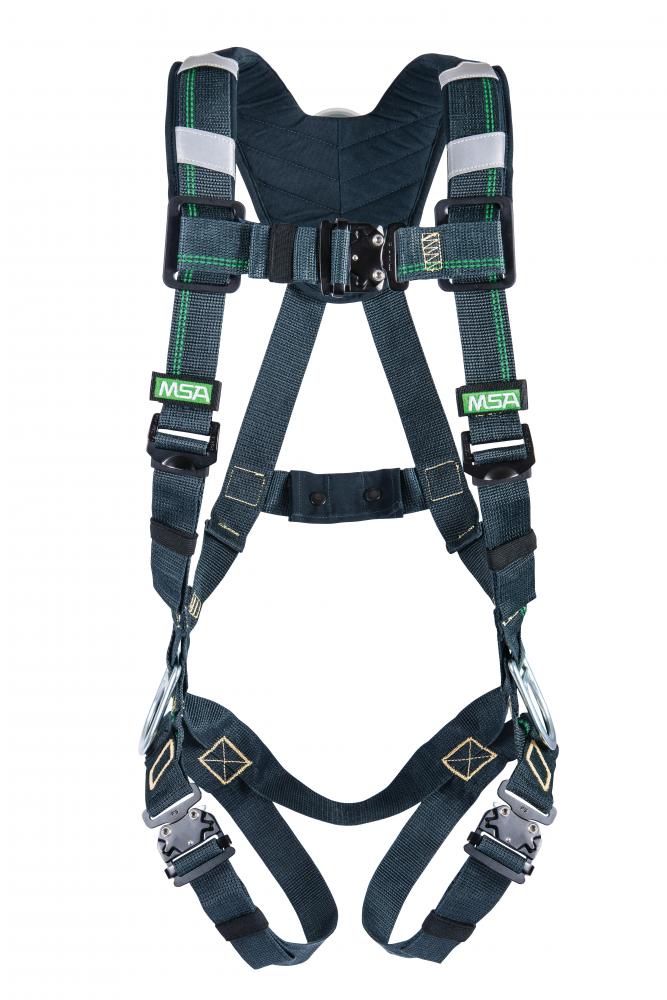 EVOTECH Arc Flash Harness, BACK & HIP STEEL D-rings, Qwik-Fit leg straps, Should
