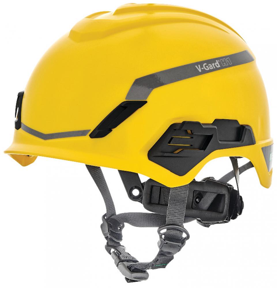 V-Gard&reg; H1 Safety Helmet, Novent, Yellow, Fas-Trac&reg; III Pivot, ANSI, EN3