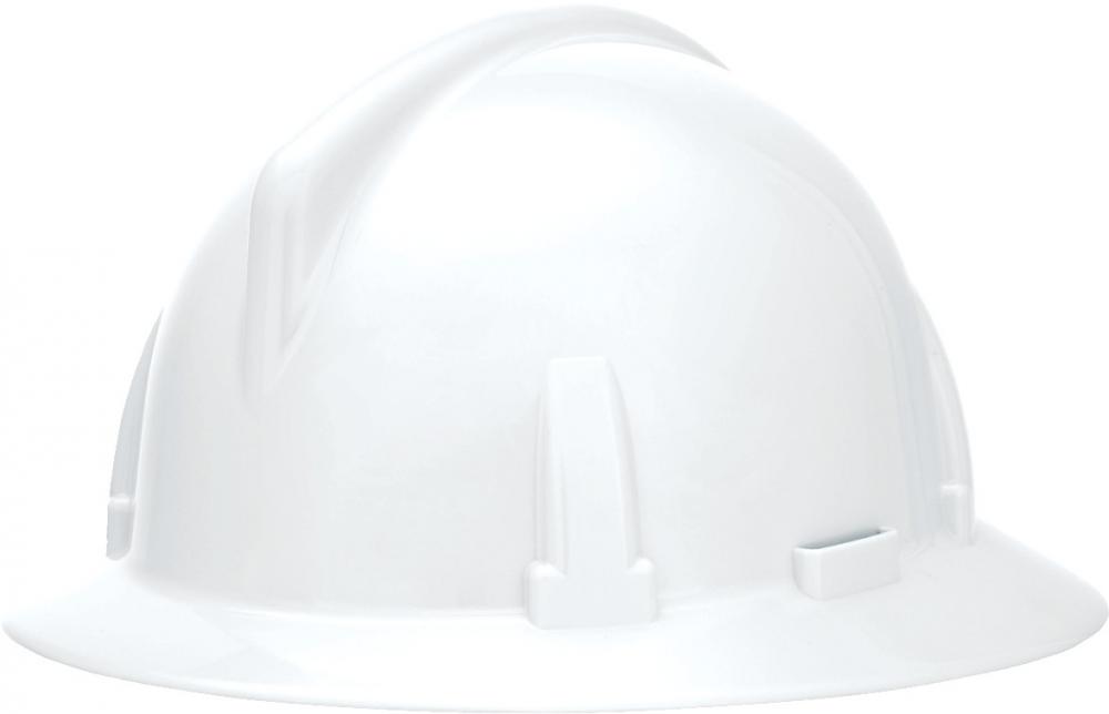 Topgard Non-Slotted Hat,  White, w/Fas-Trac III Suspension