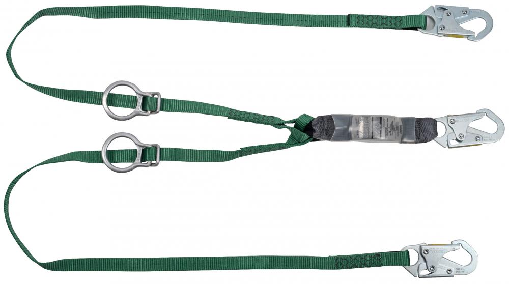 V-Series Standard twin-leg adjustable energy absorbing lanyard, Tie-back, 6&#39;, 36