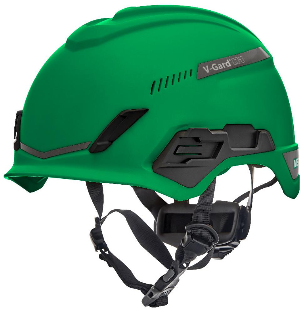 V-GardÂ® H1 Safety Helmet, Trivent, Green, Fas-TracÂ® III Pivot, ANSI, EN12492