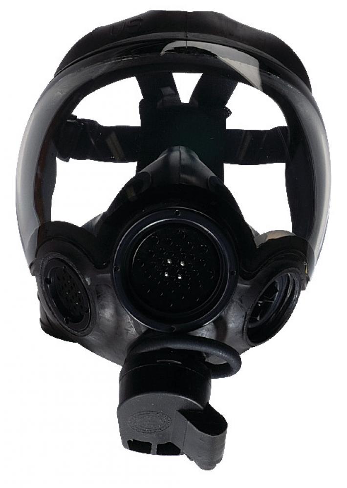 Millennium Riot Control Gas Mask, hycar, 6-point elastic head harness, Black