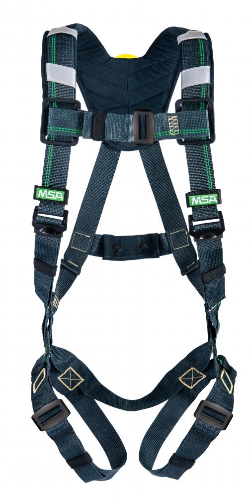 EVOTECH Arc Flash Harness, BACK WEB Loop, Qwik-Fit leg straps, Shoulder Padding,