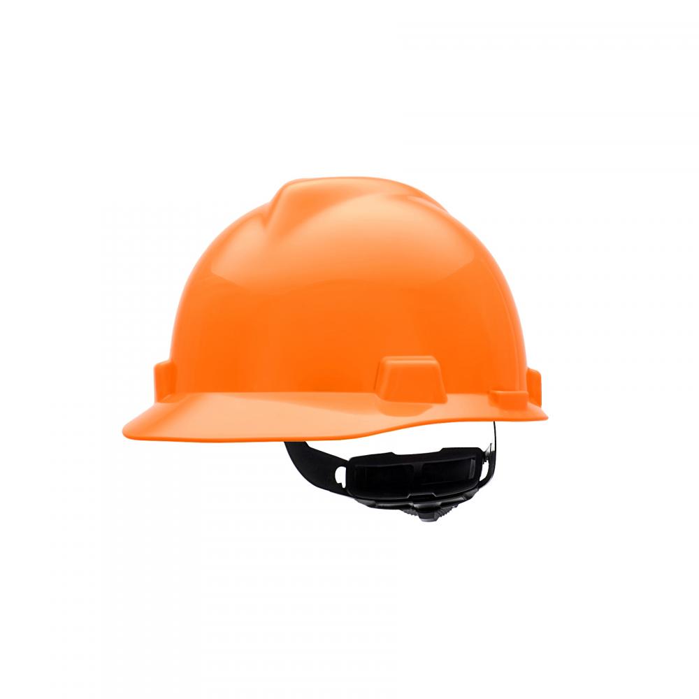 V-Gard Slotted Cap, Hi-Viz Orange, w/Fas-Trac III Suspension