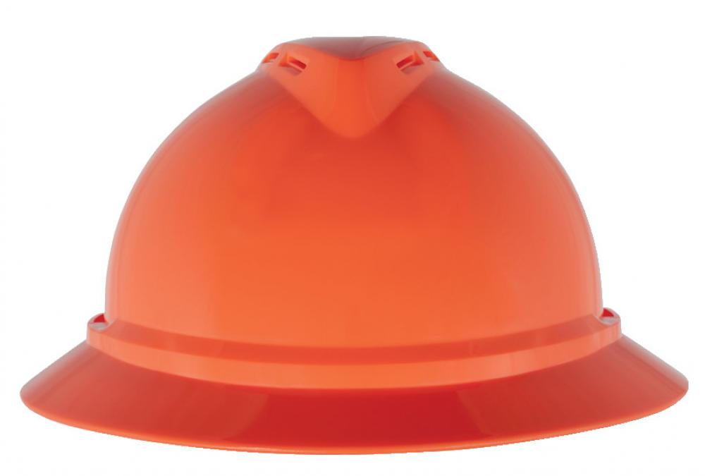 V-Gard 500 Hat, Hi-Viz Orange Vented, 4-Point Fas-Trac III