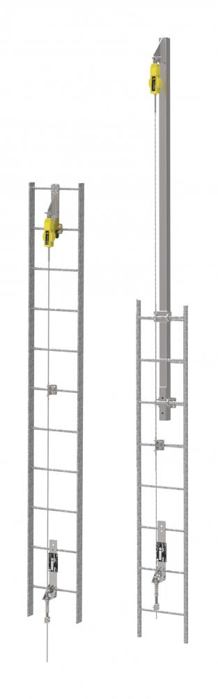 MSA Vertical Ladder Lifeline Kit with extension post, 90ft,(27m)