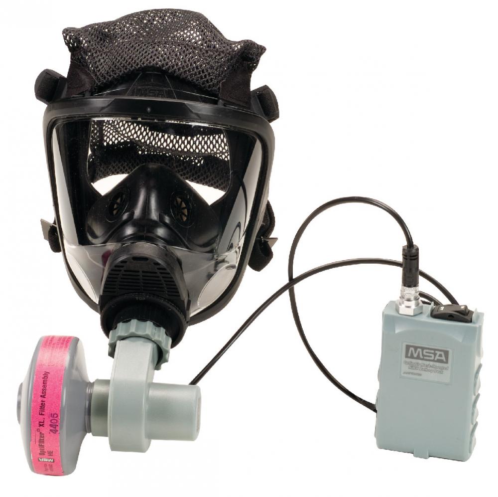 Advantage 4100 PAPR w/ Facepiece Medium - Black Silicone, with rubber harness