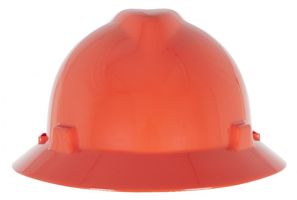 V-Gard Slotted Full-Brim Hat, Orange, w/1-Touch Suspension