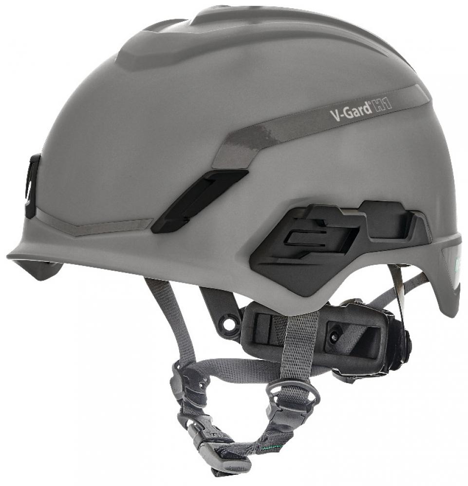 V-Gard&reg; H1 Safety Helmet, Novent, Gray, Fas-Trac&reg; III Pivot, ANSI, EN397