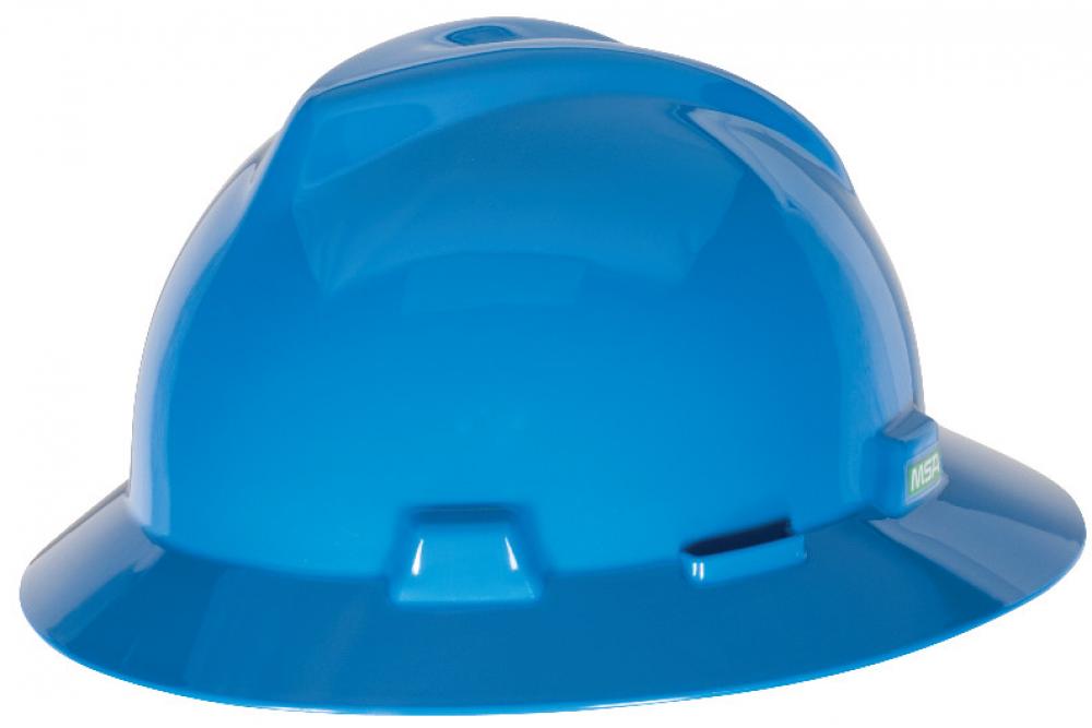 V-Gard Slotted Full-Brim Hat, Blue,, w/Fas-Trac III Suspension