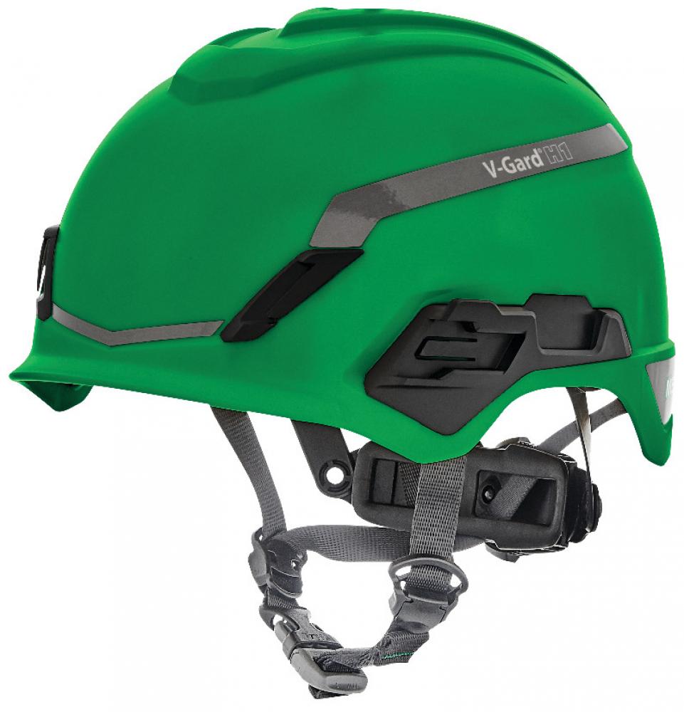 V-Gard&reg; H1 Safety Helmet, Novent, Green, Fas-Trac&reg; III Pivot, ANSI, EN39
