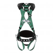 MSA Safety 10197365 - V-FORM Construction Harness, Extra Large, Back & Hip D-Ring, Tongue Buckle Leg S