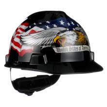 MSA Safety 10079479 - American Freedom Series V-Gard Slotted Protective Cap, American Eagle