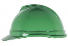 MSA Safety 10034023 - V-Gard 500 Cap, Green Vented, 4-Point Fas-Trac III