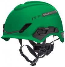 MSA Safety 10194786 - V-GardÂ® H1 Safety Helmet, Trivent, Green, Fas-TracÂ® III Pivot, ANSI, EN12492
