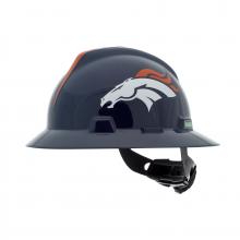 MSA Safety 10194751 - NFL V-Gard Full Brim Hard Hat, Denver Broncos