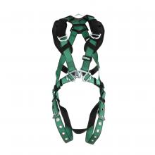 MSA Safety 10197218 - V-FORM Harness, Extra Small, Back & Shoulder D-Rings, Tongue Buckle Leg Straps