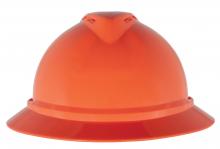 MSA Safety 10167921 - V-Gard 500 Hat, Hi-Viz Orange Vented, 4-Point Fas-Trac III