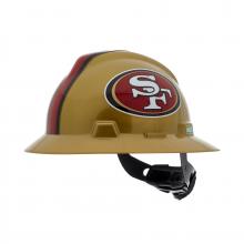 MSA Safety 10194781 - NFL V-Gard Full Brim Hard Hat, San Francisco 49ers