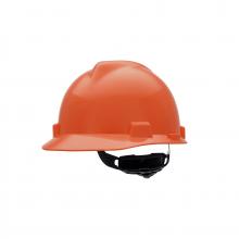 MSA Safety 475361 - V-Gard Slotted Cap, Orange, w/Fas-Trac III Suspension