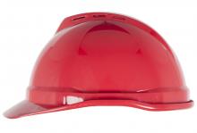 MSA Safety 10034022 - V-Gard 500 Cap, Red Vented, 4-Point Fas-Trac III