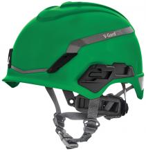 MSA Safety 10194794 - V-Gard® H1 Safety Helmet, Novent, Green, Fas-Trac® III Pivot, ANSI, EN39