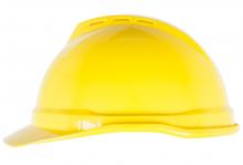 MSA Safety 10034020 - V-Gard 500 Cap, Yellow Vented, 4-Point Fas-Trac III